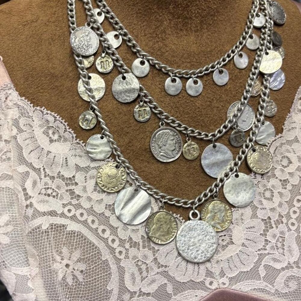 Festival Rave Fairy Boho Layered Coin Necklace Pirate • Cosplay • Costume - Picture 4 of 6